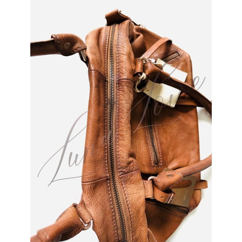 FREE PEOPLE We The Free Baby Emerson Tote Bag In 🔥 Saddle 🔥 NWT - Picture 8 of 12